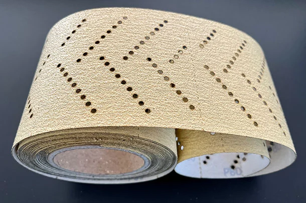 velcro backed sandpaper roll